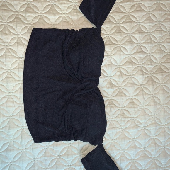NWOT Fashion Nova black crop top Large - Picture 2 of 2